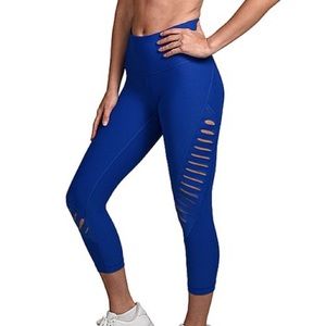 90 Degrees By Reflex High Waist Capris Leggings